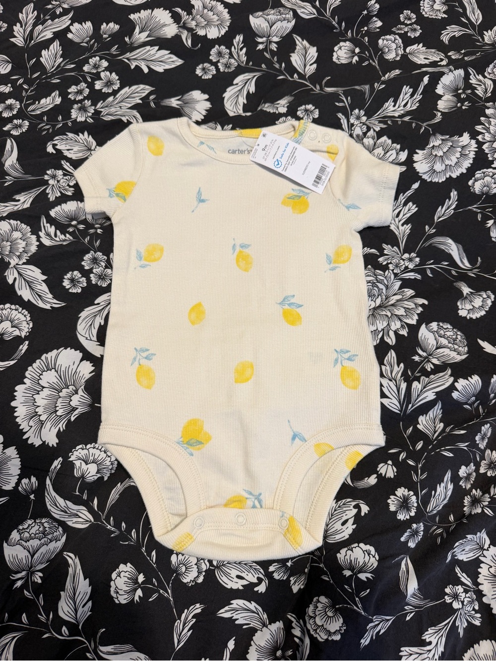 Carter's Lemon Ribbed Bodysuit - Picture 1 of 4